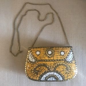 Antik Kraft Metal Mosaic Clutch Crossbody